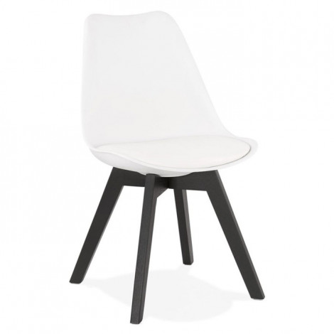 Chaise Design "Toledo" 82cm Blanc & Noir|Chaise|Paris Prix