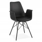 Chaise Design avec Accoudoirs "Soa" 82cm Noir|Chaise|Paris Prix