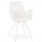Chaise Design avec Accoudoirs "Soa" 82cm Blanc|Chaise|Paris Prix