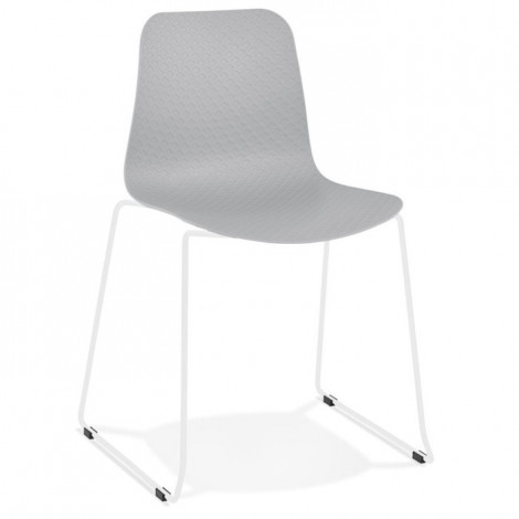 Chaise Design "Mandreo" 82cm Gris & Blanc|Chaise|Paris Prix