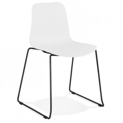 Chaise Design "Mandreo" 82cm Blanc & Noir|Chaise|Paris Prix
