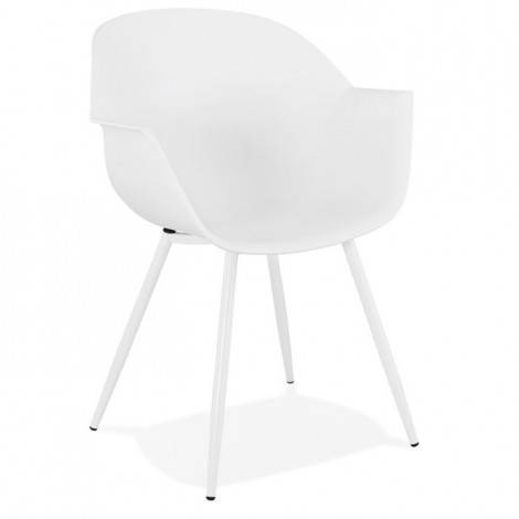 Chaise Design avec Accoudoirs "Sinco" 85cm Blanc|Chaise|Paris Prix
