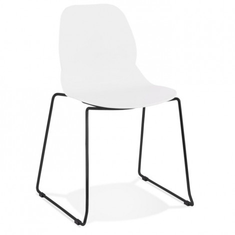 Chaise Design "Olganic" 85cm Blanc & Noir|Chaise|Paris Prix