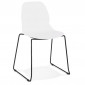 Chaise Design "Olganic" 85cm Blanc & Noir|Chaise|Paris Prix