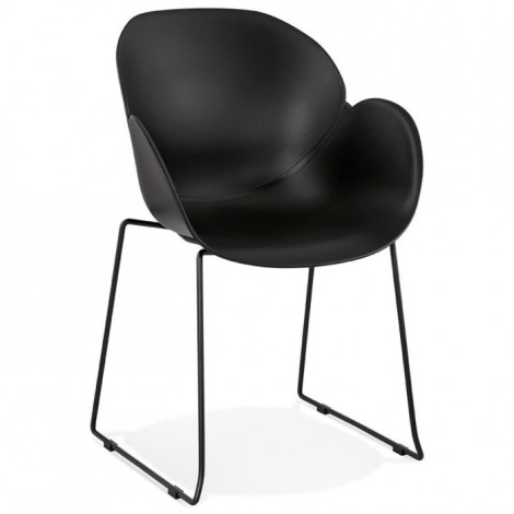 Chaise Design avec Accoudoirs "Riod" 89cm Noir|Chaise|Paris Prix