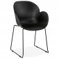 Chaise Design avec Accoudoirs "Riod" 89cm Noir|Chaise|Paris Prix
