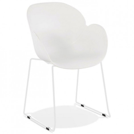 Chaise Design avec Accoudoirs "Riod" 89cm Blanc|Chaise|Paris Prix