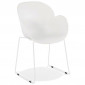 Chaise Design avec Accoudoirs "Riod" 89cm Blanc|Chaise|Paris Prix