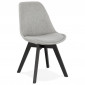 Chaise Design en Tissu "Dafou" 82cm Gris & Noir|Chaise|Paris Prix