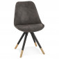 Chaise Vintage "Kili" 83cm Gris Foncé & Noir|Chaise|Paris Prix