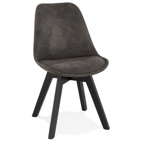 Chaise Design "Mirka" 85cm Gris Foncé & Noir|Chaise|Paris Prix