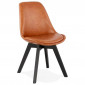 Chaise Design Industriel "Vieni" 82cm Marron & Noir|Chaise|Paris Prix