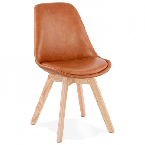 Chaise Design Industriel "Vieni" 82cm Marron & Naturel|Chaise|Paris Prix