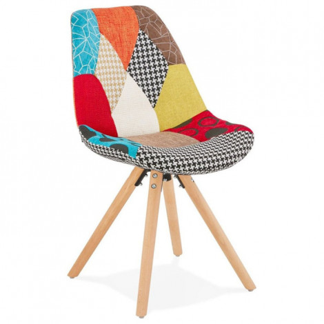 Chaise Design Patchwork "Aury" 82cm Multicolore|Chaise|Paris Prix