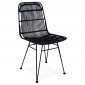 Chaise Design en Rotin "Caracas" 88cm Noir|Chaise|Paris Prix