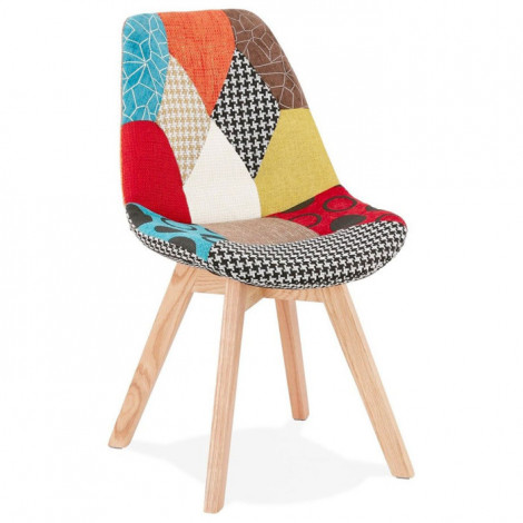 Chaise Scandinave Patchwork "Aury" 82cm Multicolore|Chaise|Paris Prix