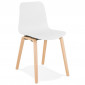 Chaise Design "Sparkling" 81cm Blanc & Naturel|Chaise|Paris Prix