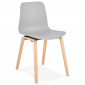 Chaise Design "Sparkling" 81cm Gris Clair & Naturel|Chaise|Paris Prix