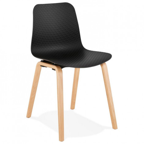 Chaise Design "Sparkling" 81cm Noir & Naturel|Chaise|Paris Prix