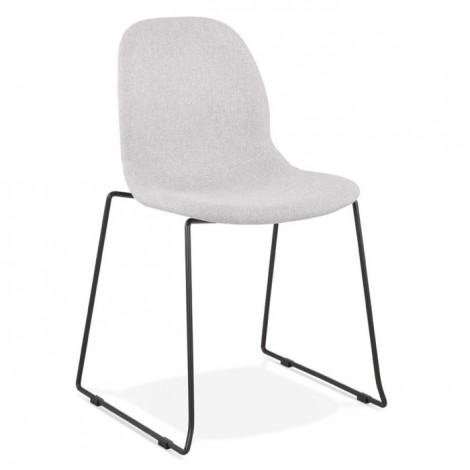 Chaise Design en Tissu "Clova" 85cm Gris & Noir|Chaise|Paris Prix