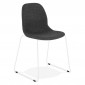Chaise Design "Sluna" 85cm Gris Foncé & Blanc|Chaise|Paris Prix