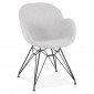Chaise Design en Tissu "Holly" 85cm Gris & Noir|Chaise|Paris Prix
