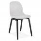 Chaise Design en Tissu "Tikel" 81cm Gris & Noir|Chaise|Paris Prix