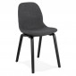 Chaise Design en Tissu "Tikel" 81cm Gris Foncé & Noir|Chaise|Paris Prix