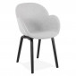 Chaise Design en Tissu "Fiano" 88cm Gris & Noir|Chaise|Paris Prix