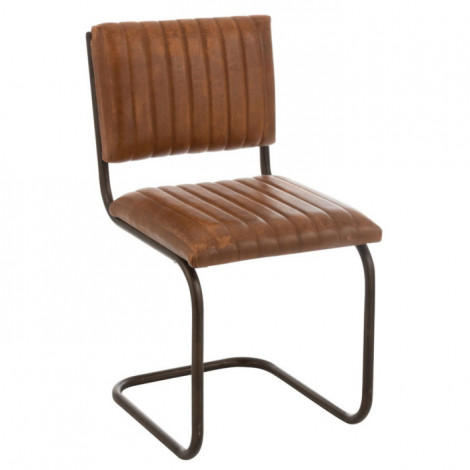 Chaise Déco en Cuir "Moderne" 88cm Marron|Chaise|Paris Prix