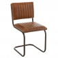 Chaise Déco en Cuir "Moderne" 88cm Marron|Chaise|Paris Prix