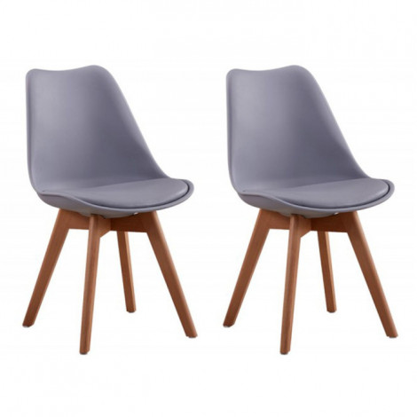 Lot de 2 Chaises Scandinaves "Seri" 81cm Gris|Chaise|Paris Prix