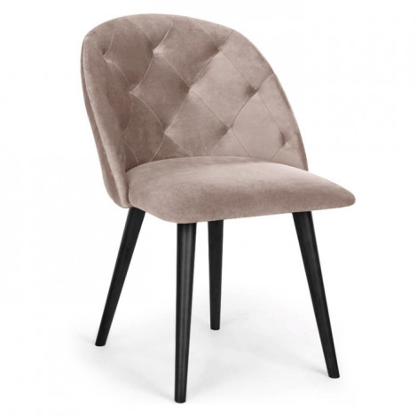 Chaise Design en Velours "Lonor" 81cm Taupe|Chaise|Paris Prix