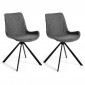Lot de 2 Chaises Design "Dario" 82cm Gris & Noir|Chaise|Paris Prix