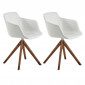 Lot de 2 Chaises Pivotantes "Ursula" 81cm Beige & Naturel|Chaise|Paris Prix