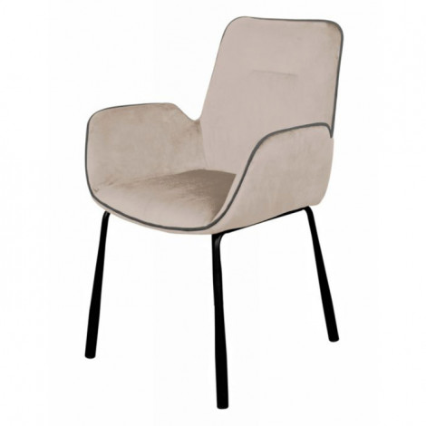 Chaise Design en Velours "Eliot" 87cm Crème|Chaise|Paris Prix
