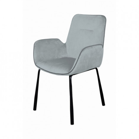 Chaise Design en Velours "Eliot" 87cm Gris|Chaise|Paris Prix