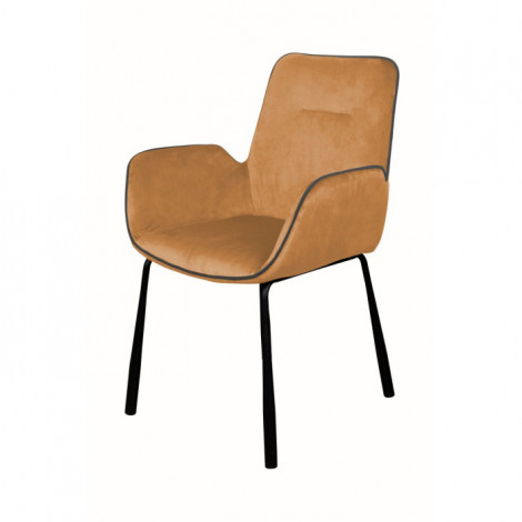Chaise Design en Velours "Eliot" 87cm Sable|Chaise|Paris Prix