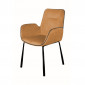 Chaise Design en Velours "Eliot" 87cm Sable|Chaise|Paris Prix