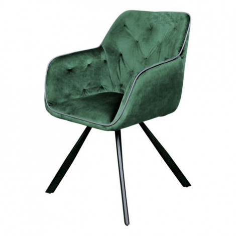 Chaise Design en Velours "Eann" 85cm Vert|Chaise|Paris Prix