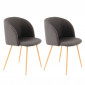 Lot de 2 Chaises Déco "Celina" 84 cm Noir|Chaise|Paris Prix