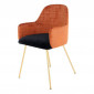 Chaise Déco en Velours "Richard" 85cm Marron & Noir|Chaise|Paris Prix