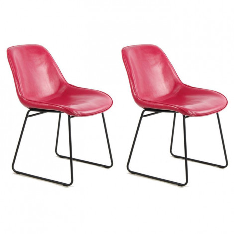 Lot de 2 Chaises Design "Cora" 81cm Rose|Chaise|Paris Prix