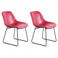Lot de 2 Chaises Design "Cora" 81cm Rose|Chaise|Paris Prix