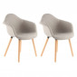 Lot de 2 Chaises Design "Winston" 80cm Beige|Chaise|Paris Prix
