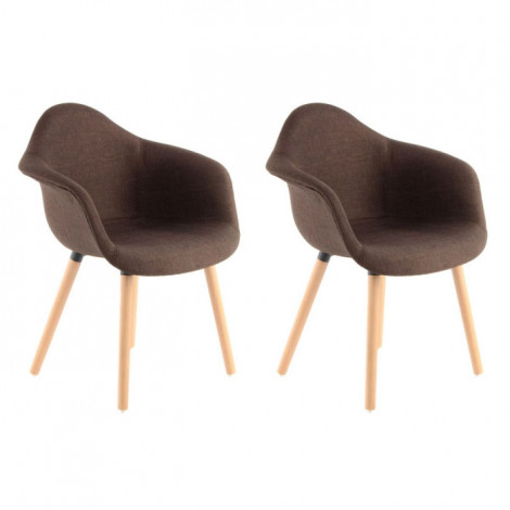 Lot de 2 Chaises Design "Winston" 80cm Marron|Chaise|Paris Prix