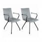 Lot de 2 Chaises Rétro "Eaden" 87cm Gris|Chaise|Paris Prix