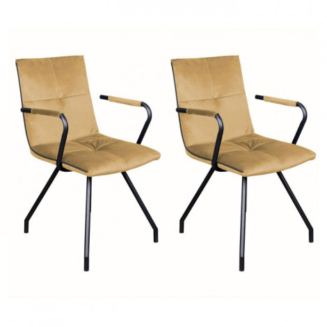 Lot de 2 Chaises Rétro "Eaden" 87cm Sable|Chaise|Paris Prix