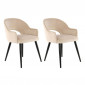 Lot de 2 Chaises en Velours "Joris" 77cm Champagne|Chaise|Paris Prix