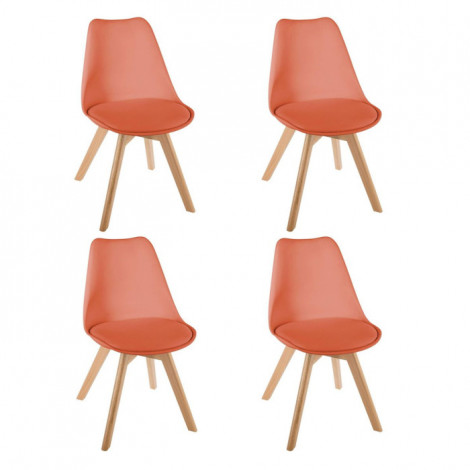 Lot de 4 Chaises Scandinave "Baya" 81cm Terracotta|Chaise|Paris Prix